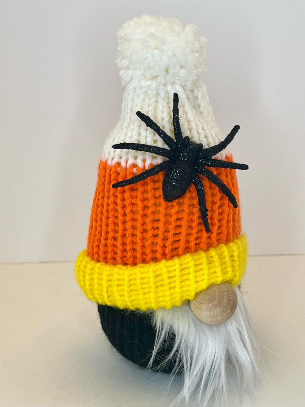 Halloween Spider Candy Corn Gnome | Handmade Fall Décor | Spooky Autumn Décor - Picture 6 of 6